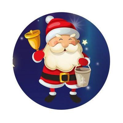 Christmas Printed Packaging Adhesive Sticker Printing Roll Label Art paper Stickers