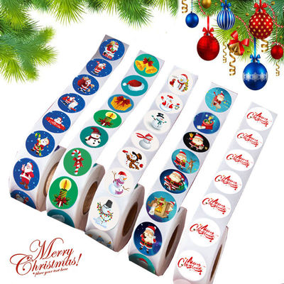 Custom Logo Sticker Label Printing Waterproof Roll Synthetic Paper Adhesive Round Logo Sticker