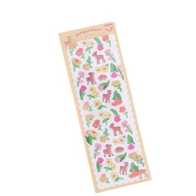 Top Sale Waterproof Custom Transparent Kiss Cut Korean Deco Glitter Sticker Sheets