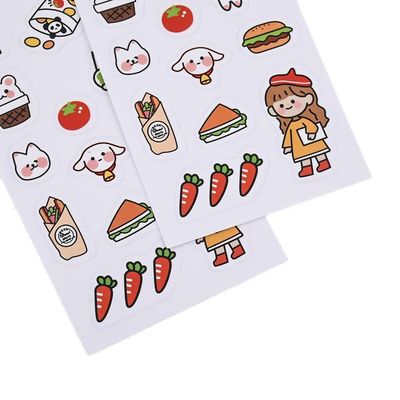 Top Sale Waterproof Custom Transparent Kiss Cut Korean Deco Glitter Sticker Sheets