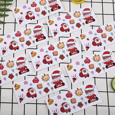 Top Sale Waterproof Custom Transparent Kiss Cut Korean Deco Glitter Sticker Sheets