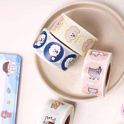 Private design product labels maker self adhesive vinyl round waterproof sticker roll