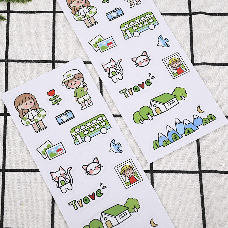 Sticker Stamp Label Paper Vinyl Die Cut Holographic Stickers Custom Printing Waterproof Kiss Cut Sticker Sheet